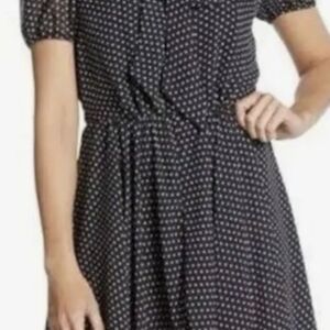Betsey Johnson Black and White Polka Dot Midi Dress